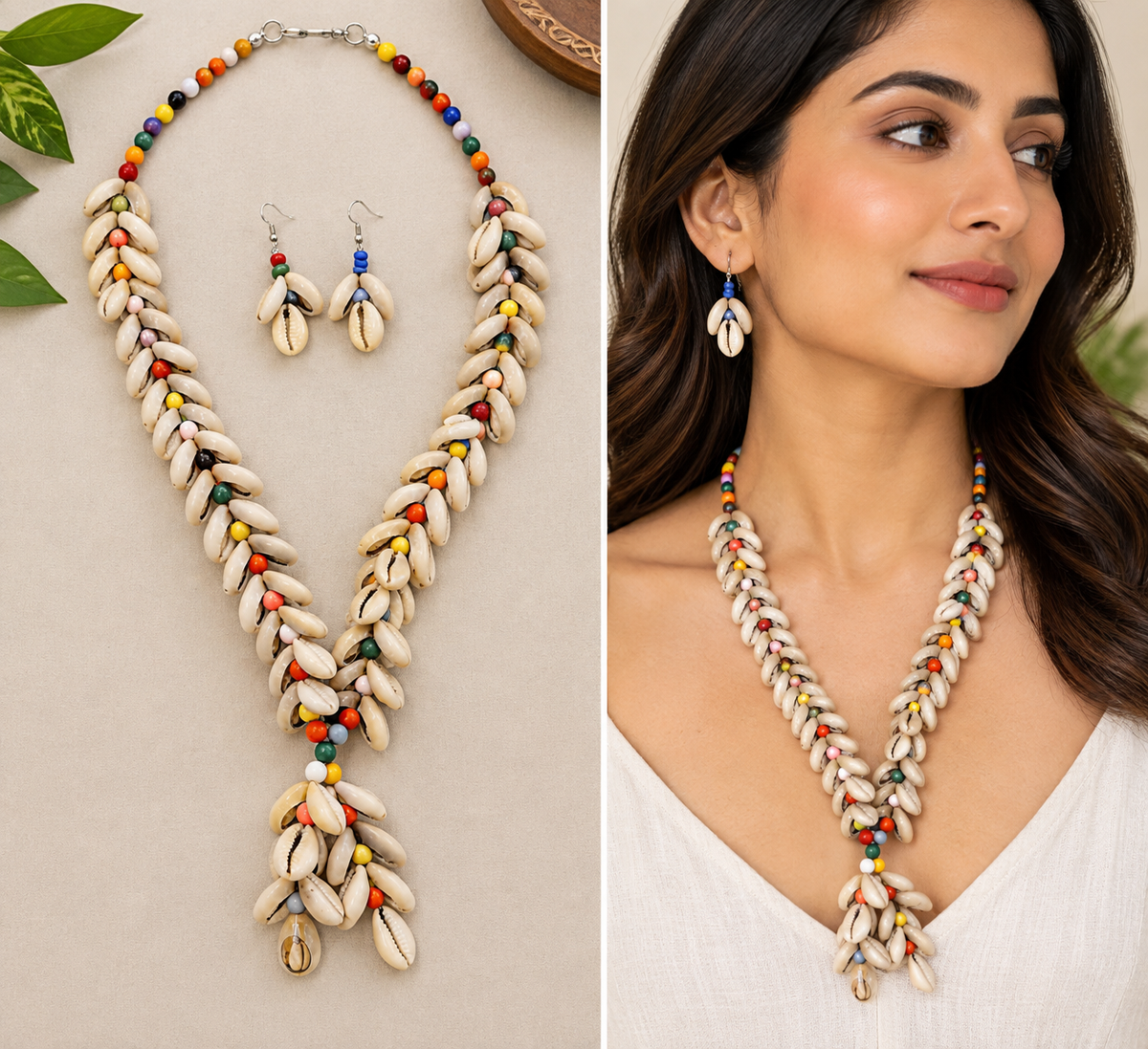 Rangtaali Cowrie Statement Set