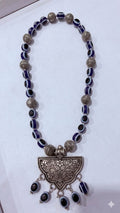 Evil eye Chain with Oxidized Pendant