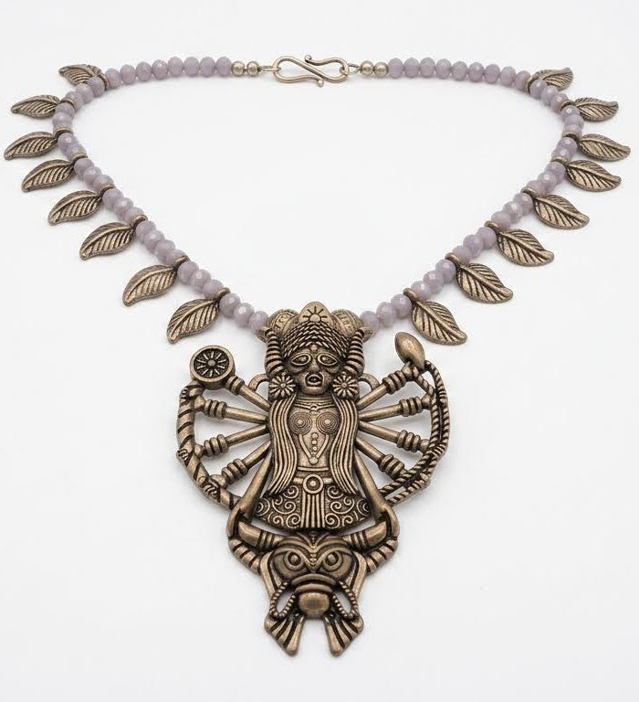 Maa Durga Oxidized Necklace