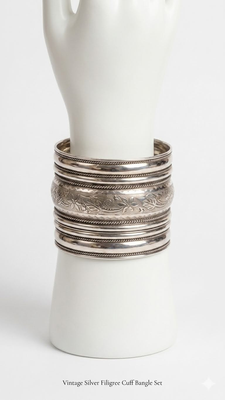Oxidized Cuff Bracelet