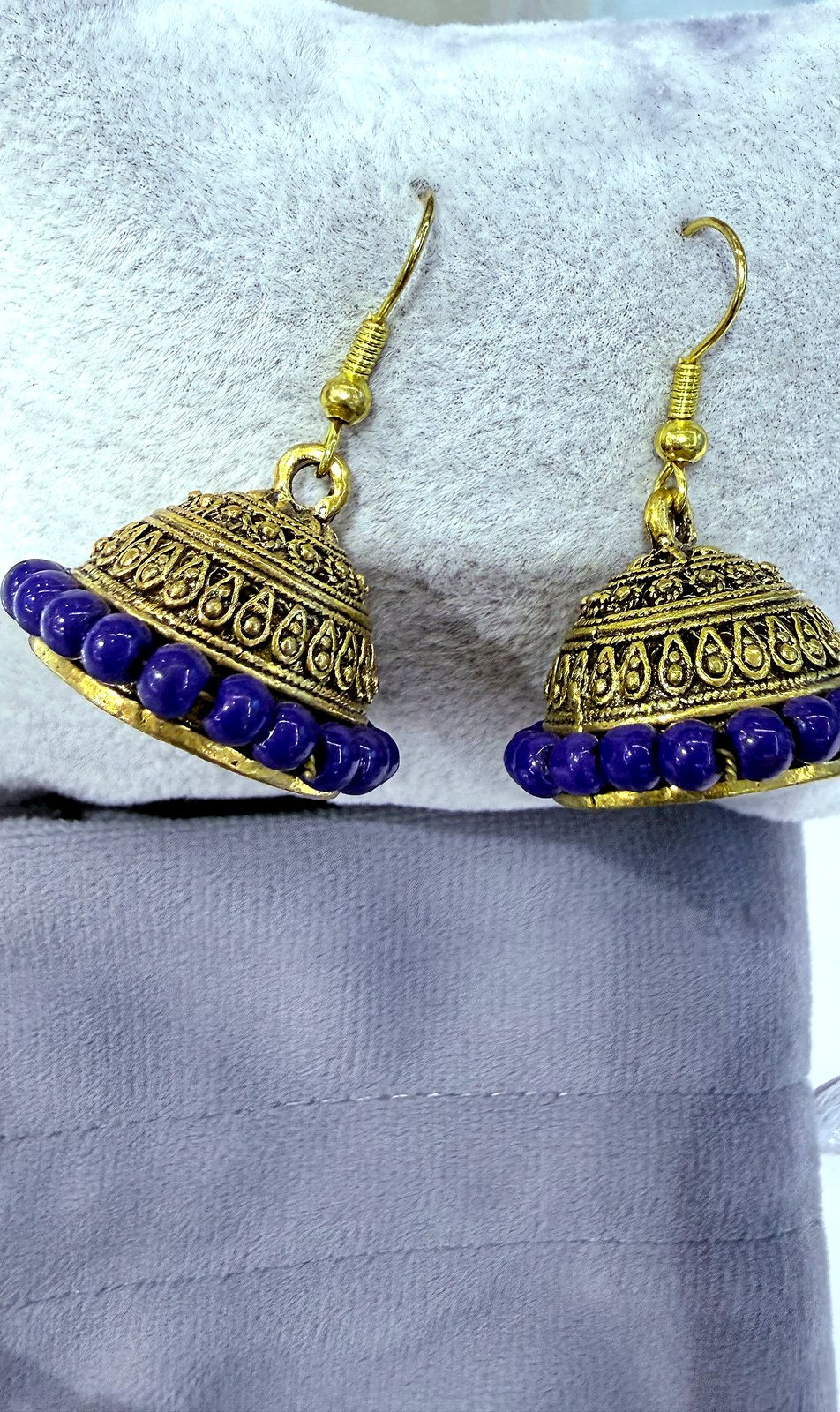 Golden oxidized Jhumka